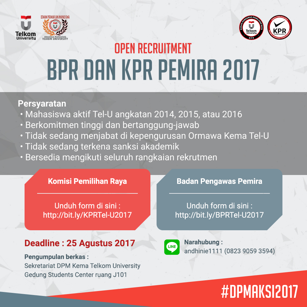 Rekrutmen BPR dan KPR Pemira 2017